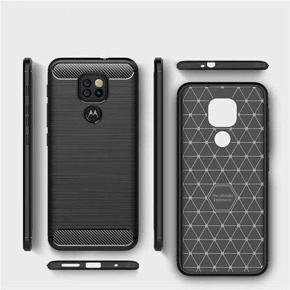 Etui na Motorola Moto E7 Plus / G9 Play, Techsuit, Carbon, Czarny