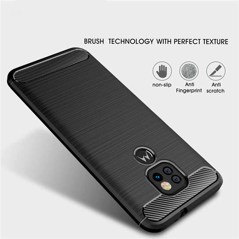 Etui na Motorola Moto E7 Plus / G9 Play, Techsuit, Carbon, Czarny