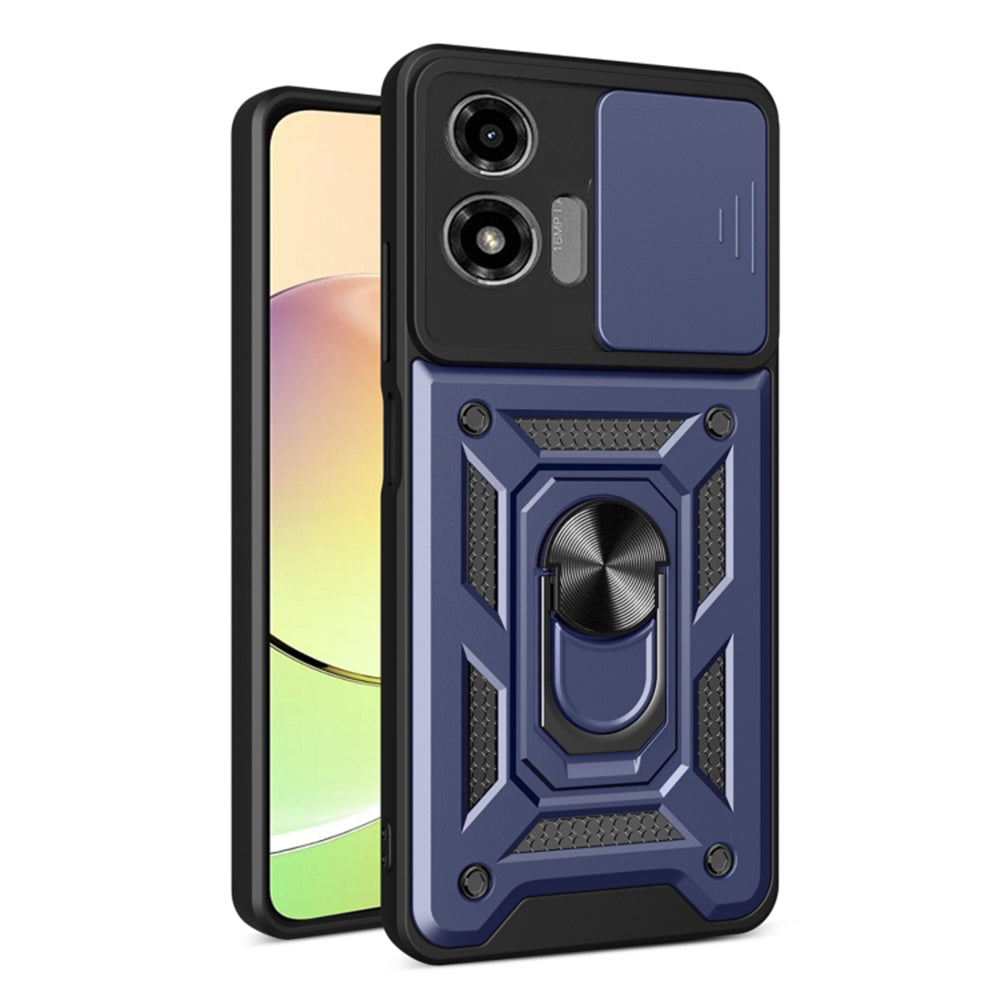 Etui na Motorola Moto G04s / E14 / G04 / G24, Techsuit, CamShield, Niebieskie
