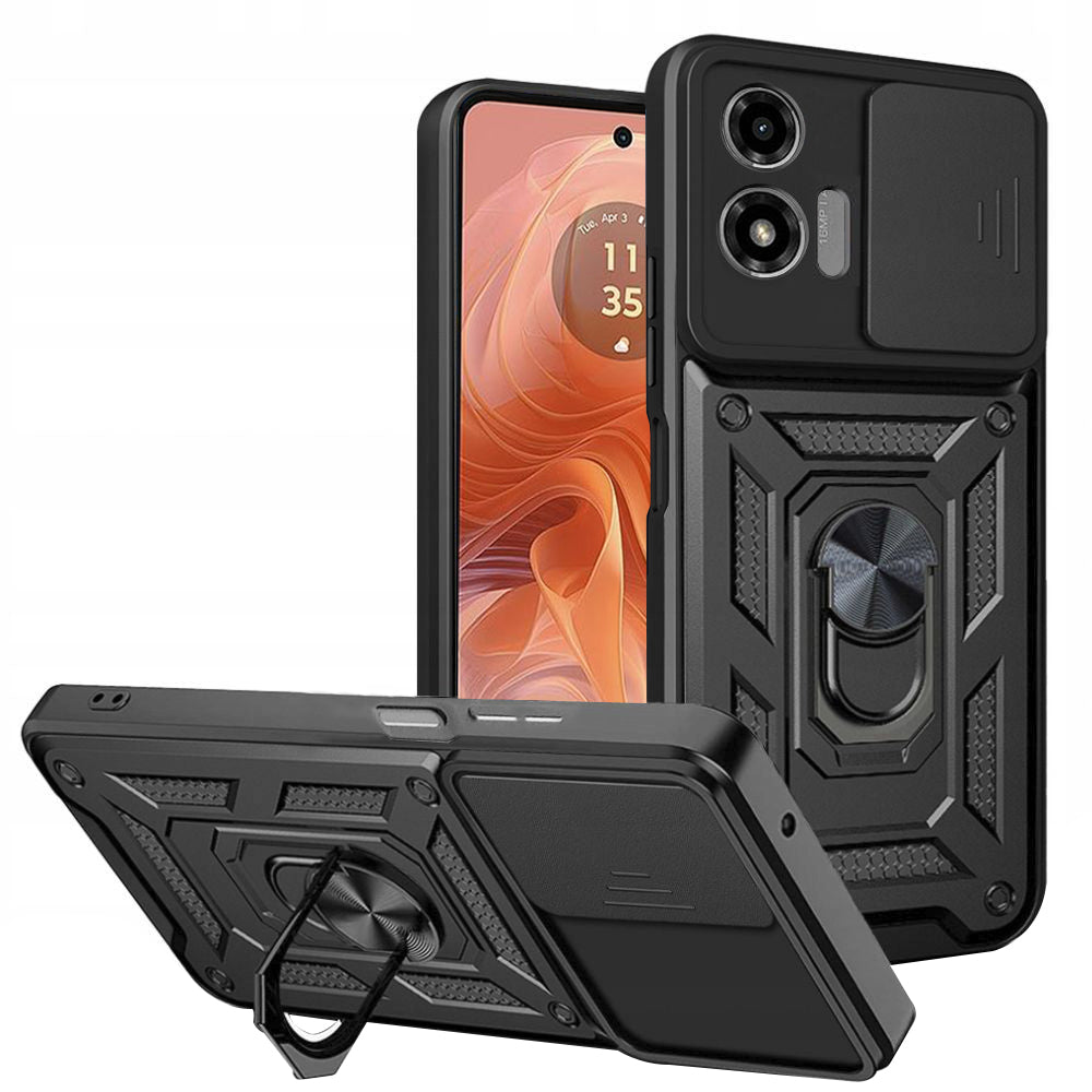Etui na Motorola Moto G04s / E14 / G04 / G24, Techsuit, CamShield, czarne