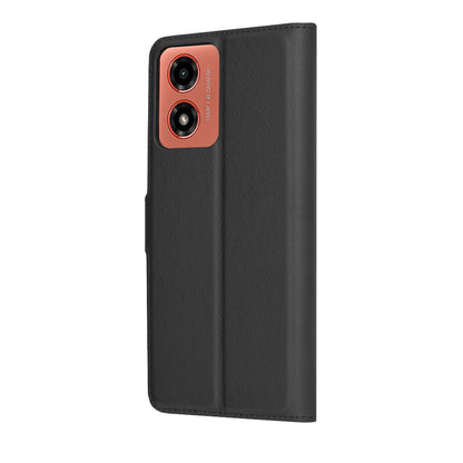 Etui na Motorola Moto G04s / E14 / G04 / G24, Techsuit, Leather Folio, czarne