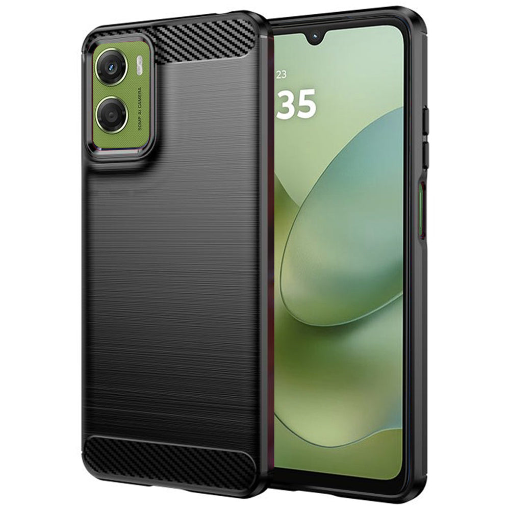 Etui na Motorola Moto G06 Power / G06, Techsuit, Carbon, Czarne