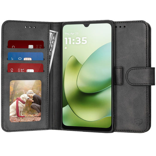 Etui na Motorola Moto G06, Techsuit, Diary Book, czarne