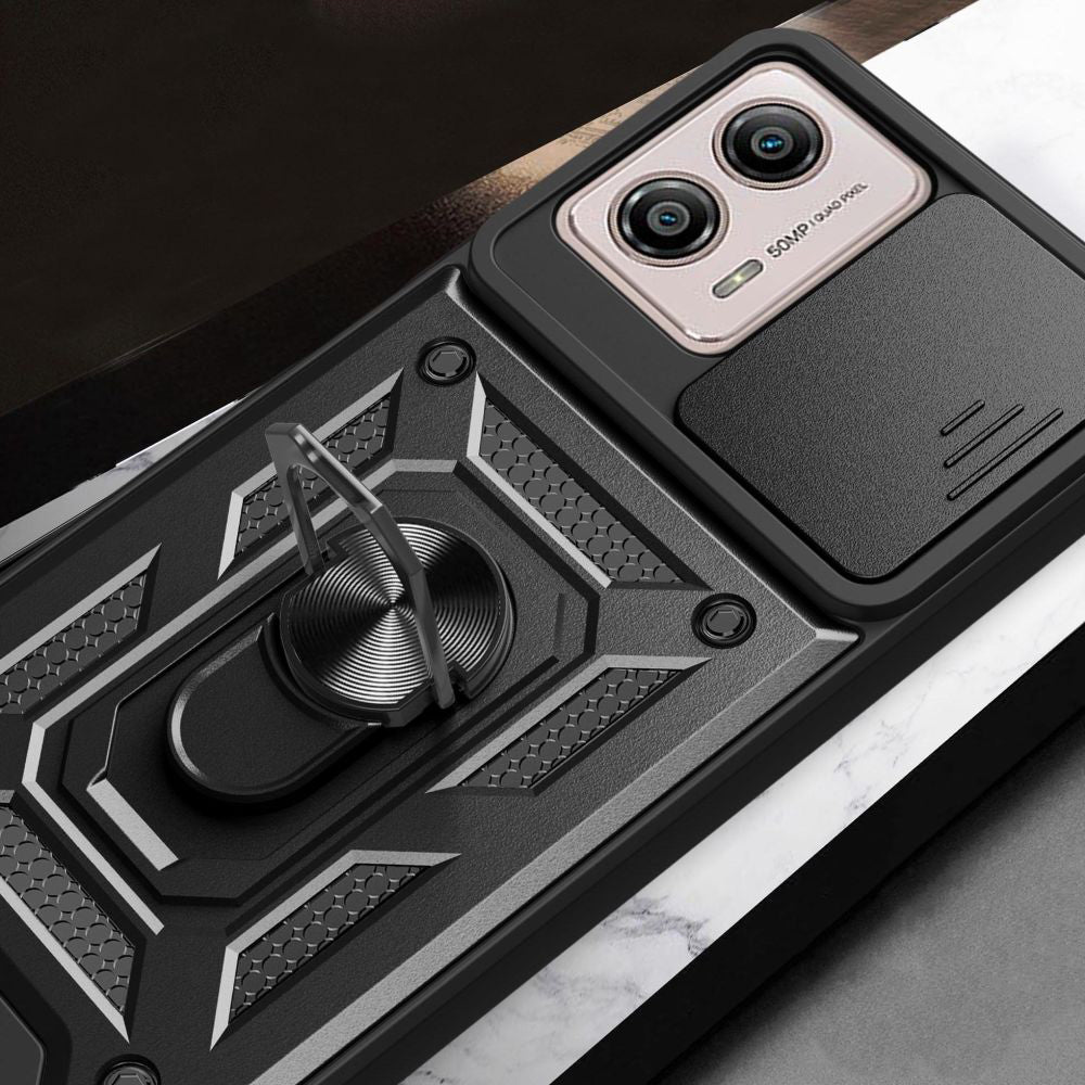 Etui na Motorola Moto G13 / G23 / G53, Techsuit, CamShield, czarne