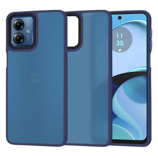Etui na Motorola Moto G14, Techsuit, HaloFrost, Granatowy