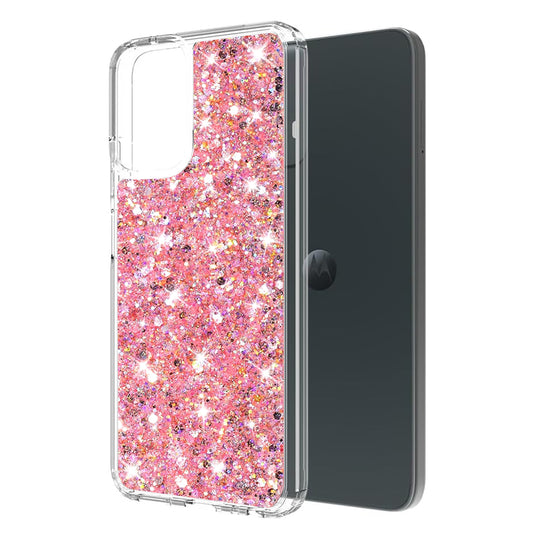 Etui na Motorola Moto G14, Techsuit, Sparkly Glitter, Różowe
