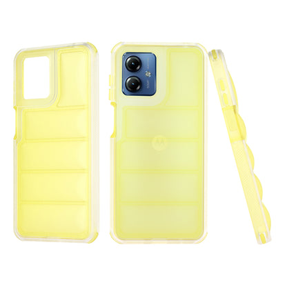Case for Motorola Moto G14, Techsuit, Wave Shield, Yellow