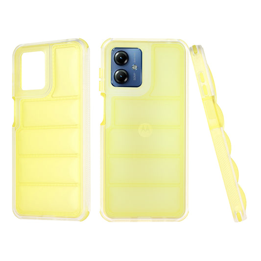 Etui na Motorola Moto G14, Techsuit, Wave Shield, Żółte