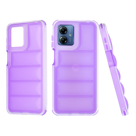 Etui na Motorola Moto G14, Techsuit, Wave Shield, Fioletowy