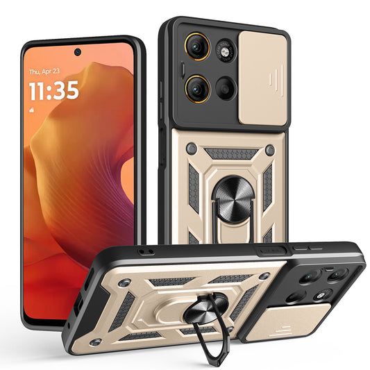 Etui na Motorola Moto G15 / G15 Power, Techsuit, CamShield, Złote