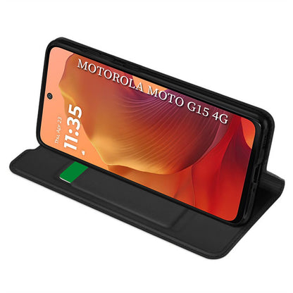 Etui na Motorola Moto G15 / G15 Power, Techsuit, Magskin Book, czarne