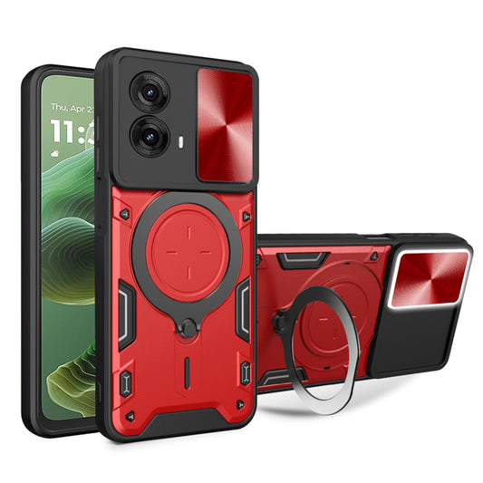 Etui na Motorola Moto G35, Techsuit, CamGuard Pro, Czerwony
