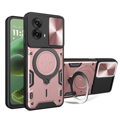 Etui na Motorola Moto G35, Techsuit, CamGuard Pro, Różowo-Złoty