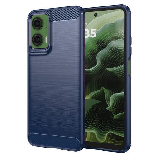Etui na Motorola Moto G35, Techsuit, Carbon, Niebieskie