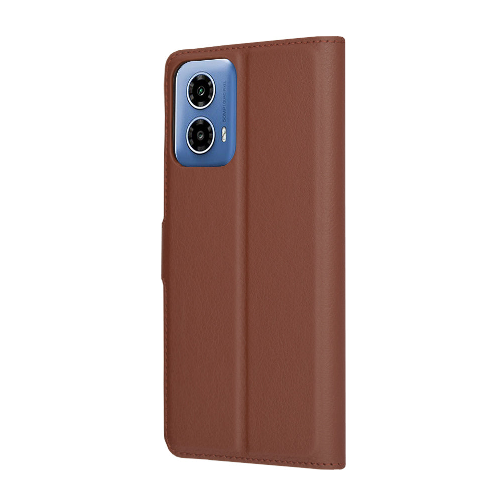 Etui na Motorola Moto G45 / G34, Techsuit, Leather Folio, Brązowy
