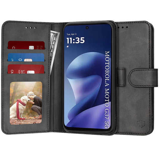 Etui do Motorola Moto G47 / G37 Power / G37, Techsuit, Diary Book, czarne