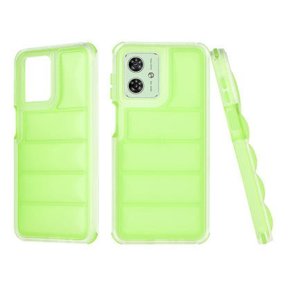 Case for Motorola Moto G54, Techsuit, Wave Shield, Green