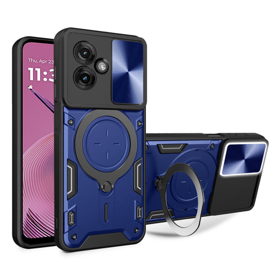 Etui na Motorola Moto G55, Techsuit, CamGuard Pro, Niebieskie