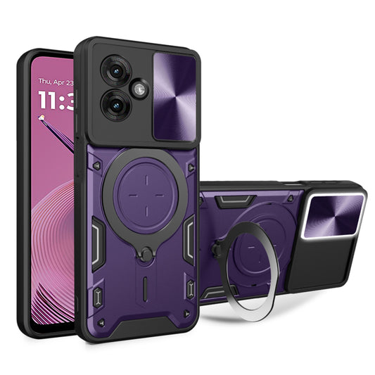 Etui na Motorola Moto G55, Techsuit, CamGuard Pro, Fioletowy