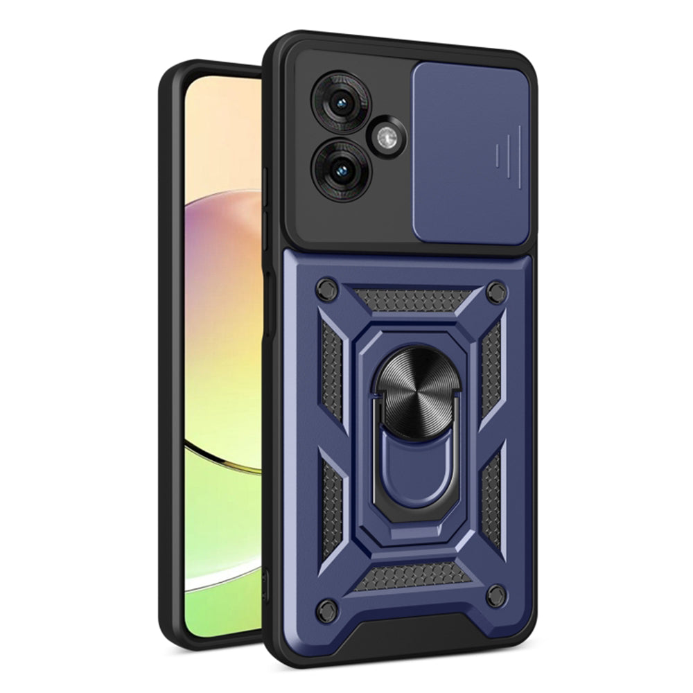 Etui na Motorola Moto G55, Techsuit, CamShield, Niebieskie