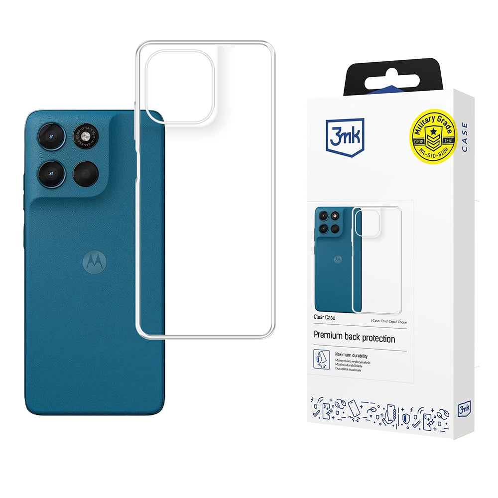 Etui na Motorola Moto G57 Power, 3MK, Przezroczyste, Transparentne