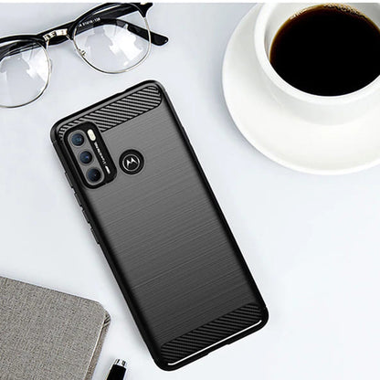 Case for Motorola Moto G60, Techsuit, Carbon, Black