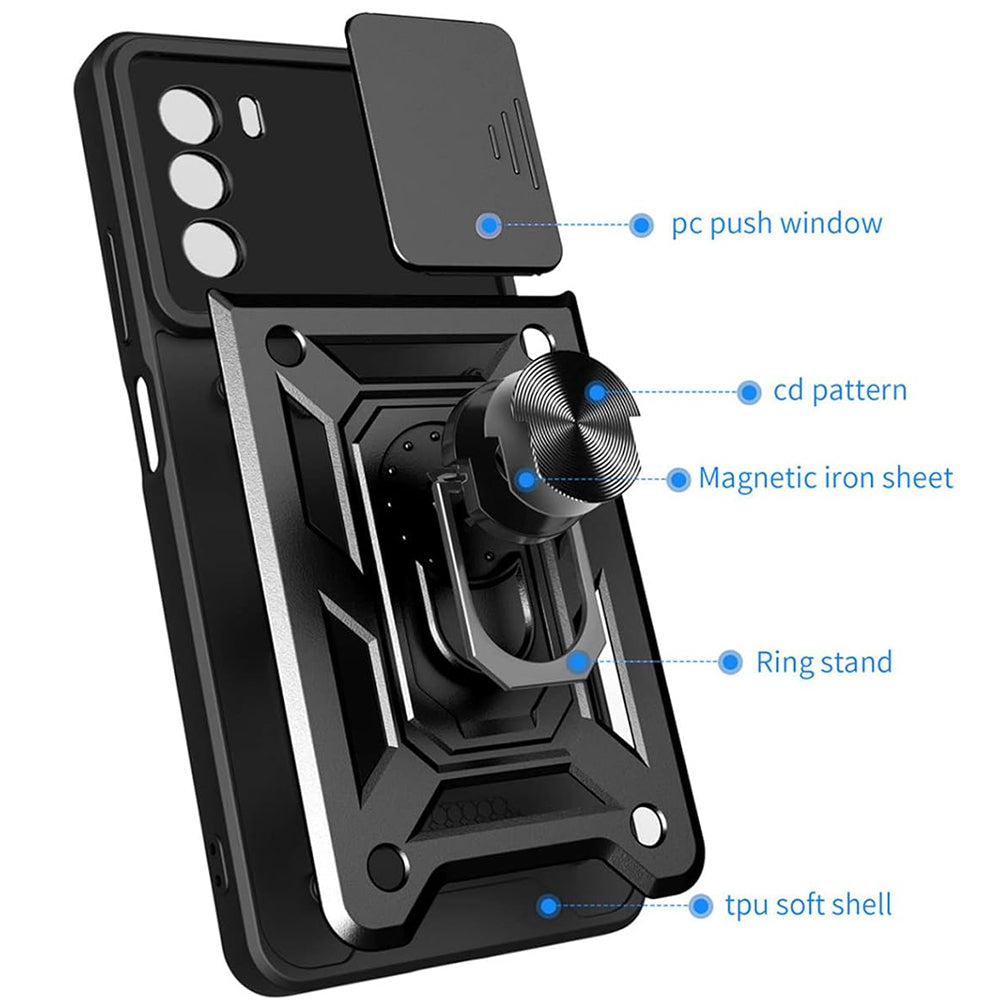 Etui na Motorola Moto G62 5G, Techsuit, CamShield, Czarny