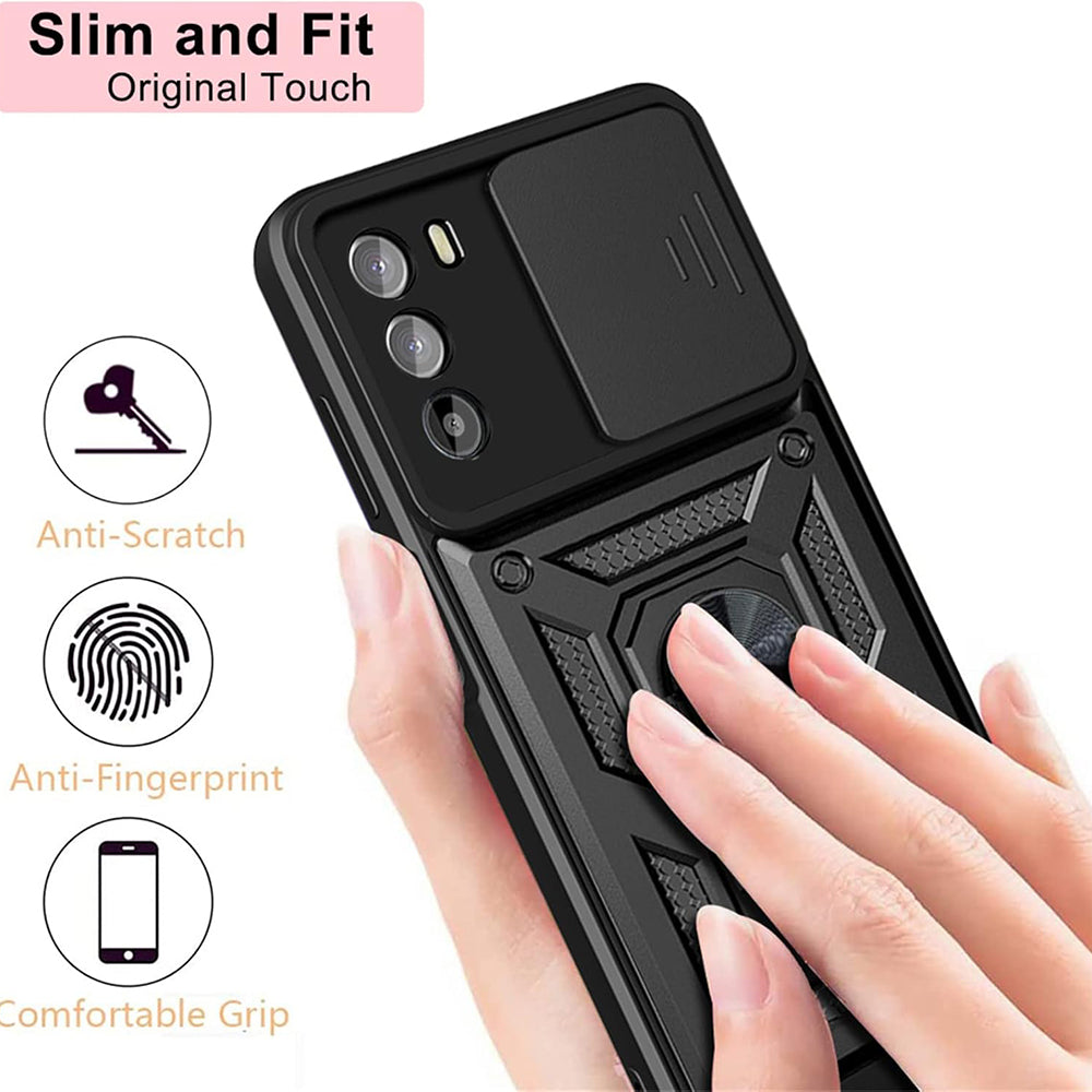 Etui na Motorola Moto G62 5G, Techsuit, CamShield, Czarny