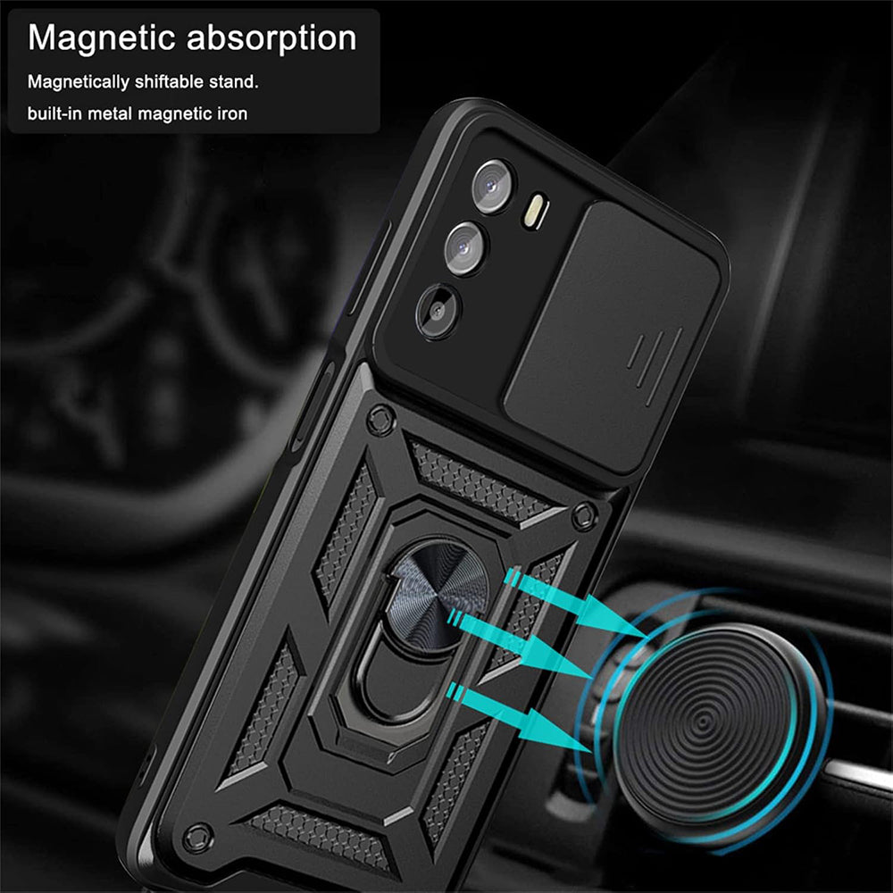 Etui na Motorola Moto G62 5G, Techsuit, CamShield, Czarny