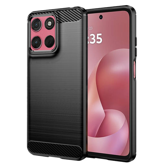Etui na Motorola Moto G67 Power / G57 Power, Techsuit, Carbon, Czarne