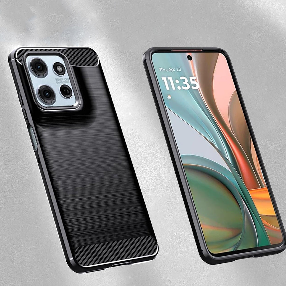 Etui na Motorola Moto G67 Power / G57 Power, Techsuit, Carbon, Czarne