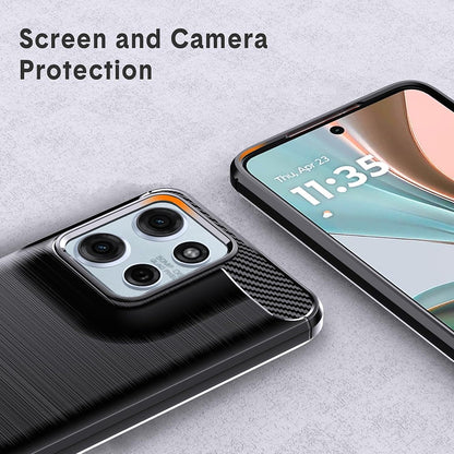 Etui na Motorola Moto G67 Power / G57 Power, Techsuit, Carbon, Czarne