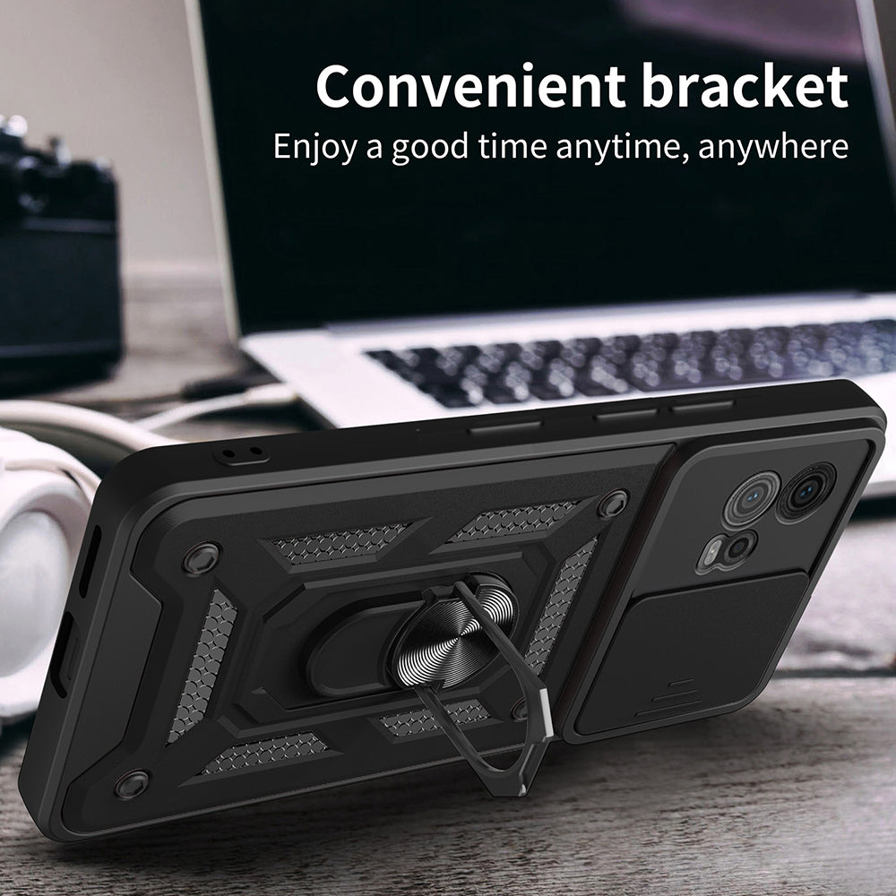 Case for Motorola Moto G72, Techsuit, CamShield, Black