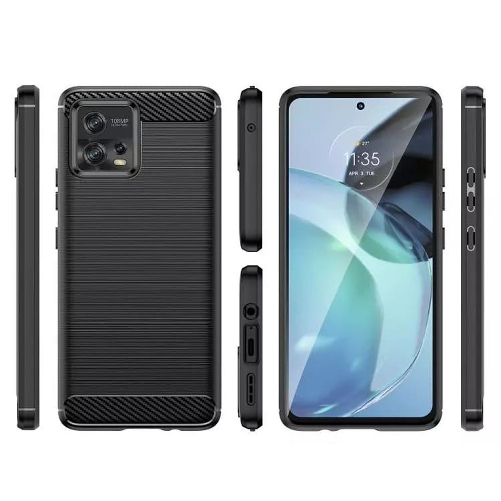 Etui na Motorola Moto G72, Techsuit, Carbon, Czarny