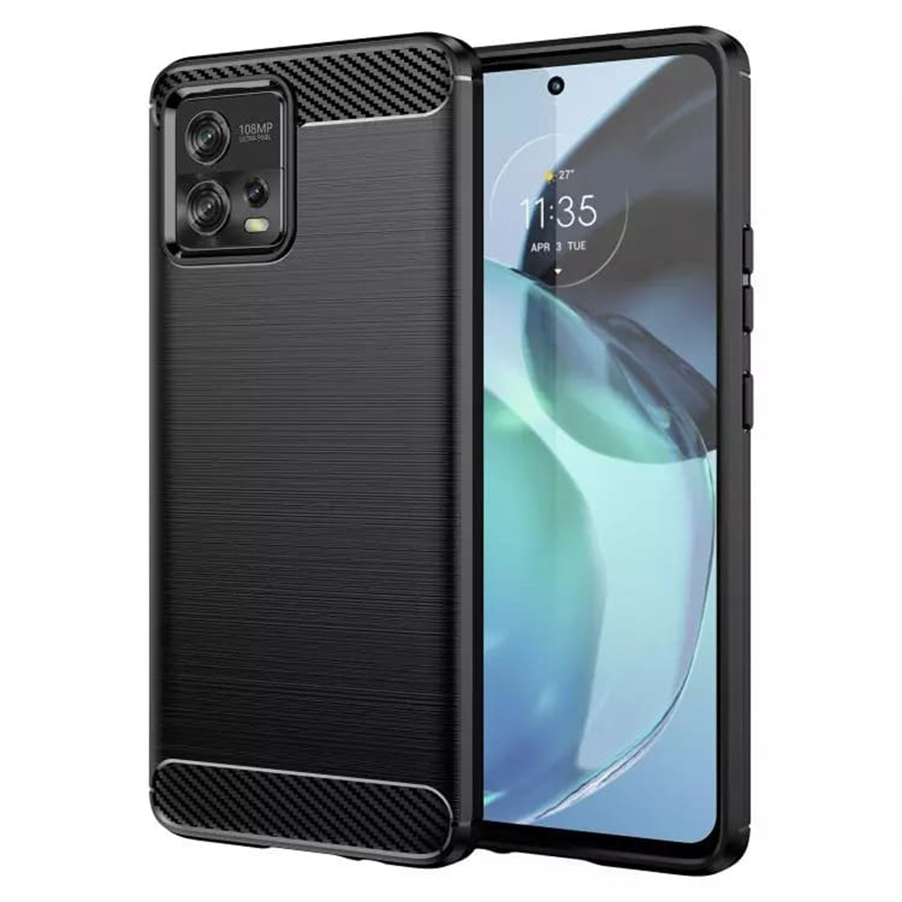 Etui na Motorola Moto G72, Techsuit, Carbon, Czarny