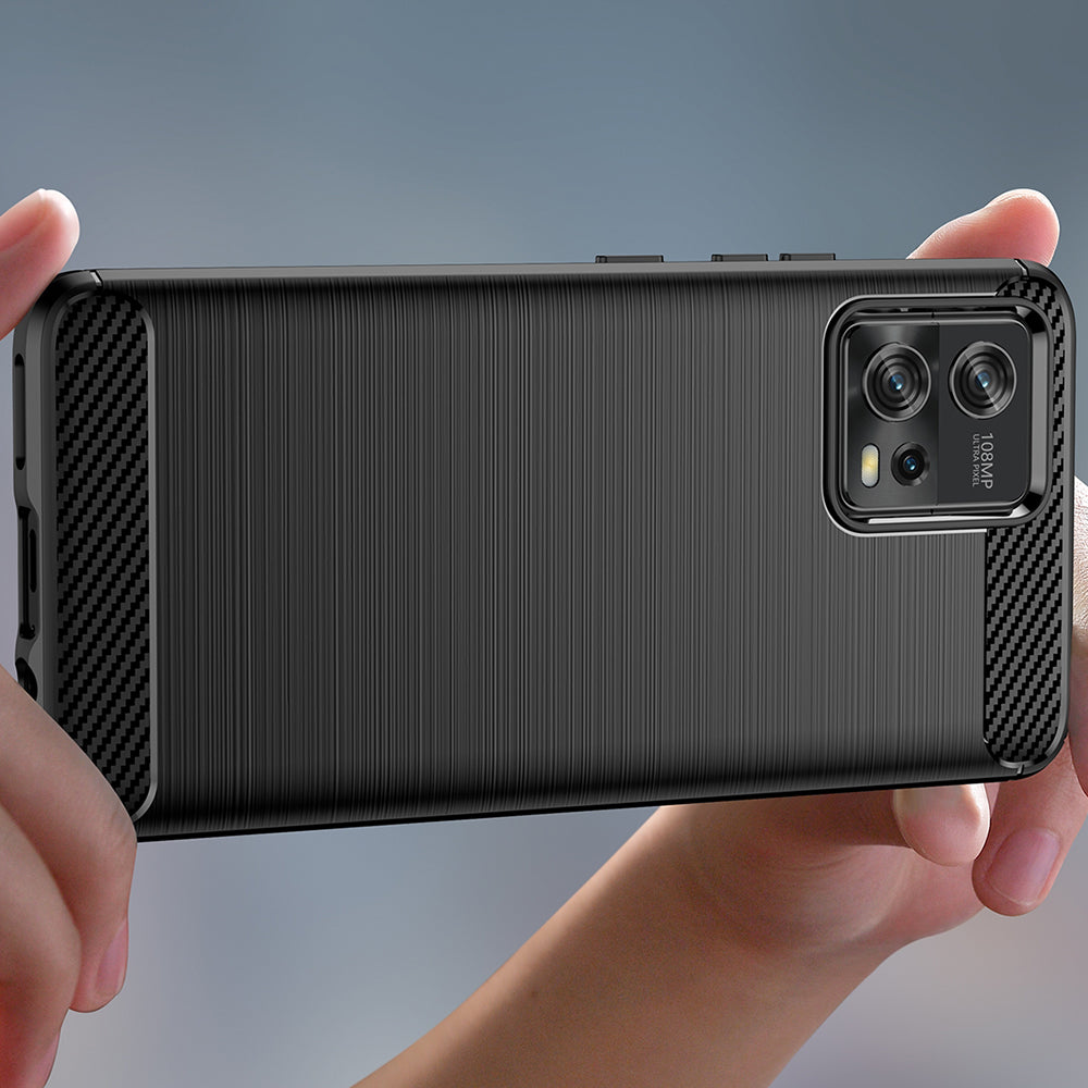 Etui na Motorola Moto G72, Techsuit, Carbon, Czarny