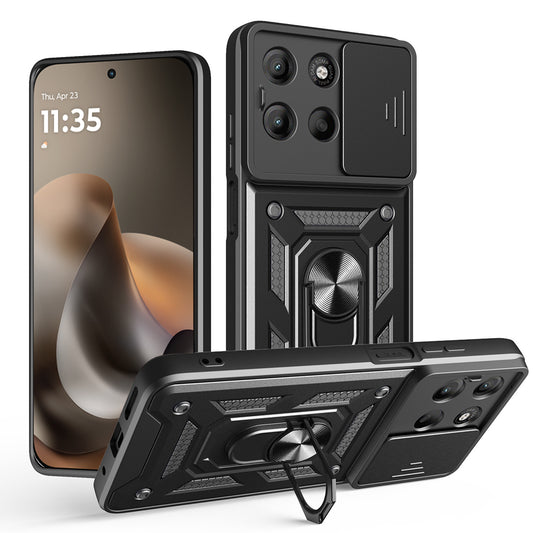 Etui na Motorola Moto G77 / G67, Techsuit, CamShield, Czarne