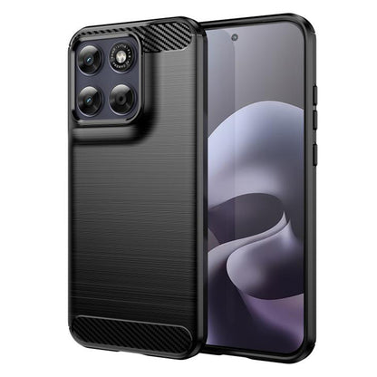 Etui na Motorola Moto G77 / G67, Techsuit, Carbon, Czarne