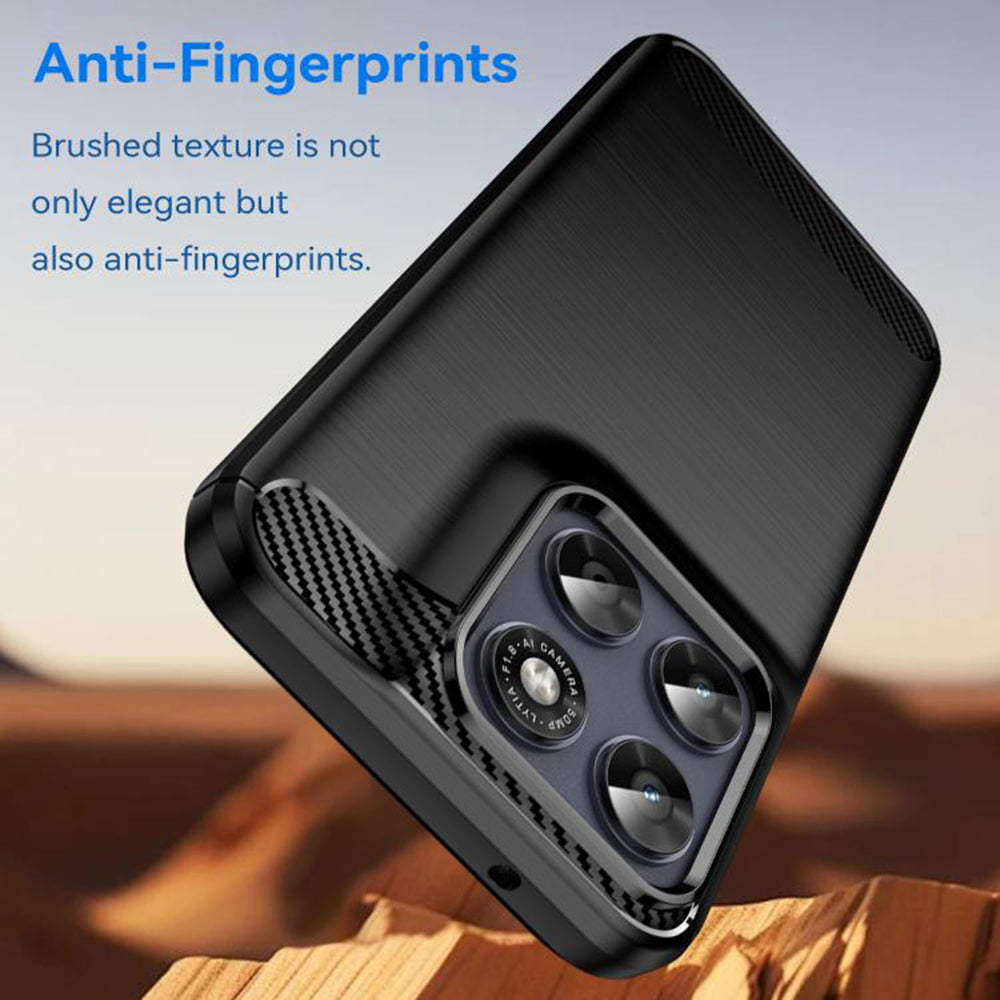 Etui na Motorola Moto G77 / G67, Techsuit, Carbon, Czarne