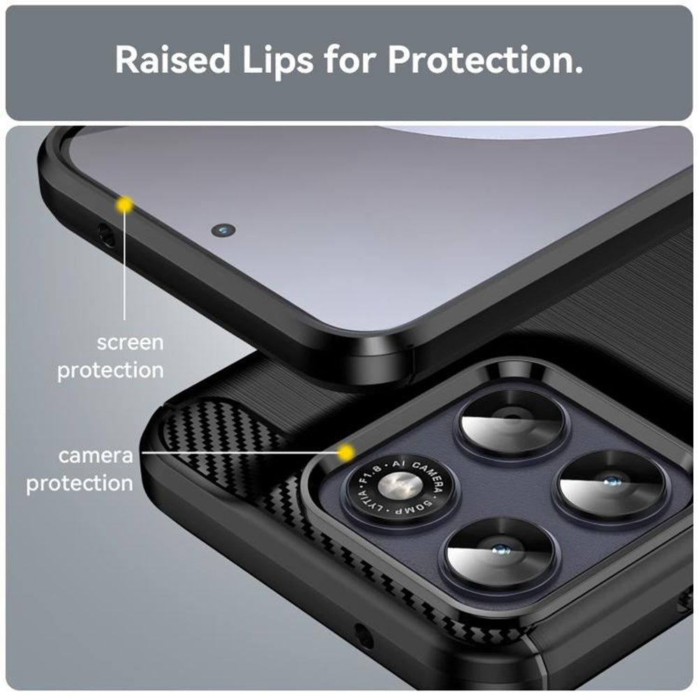 Etui na Motorola Moto G77 / G67, Techsuit, Carbon, Czarne