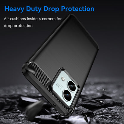 Case for Motorola Moto G84, Techsuit, Carbon, Black