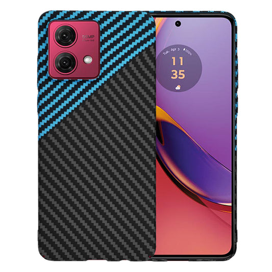Etui na Motorola Moto G84, Techsuit, Carbonite FiberShell, Czarna Bleu