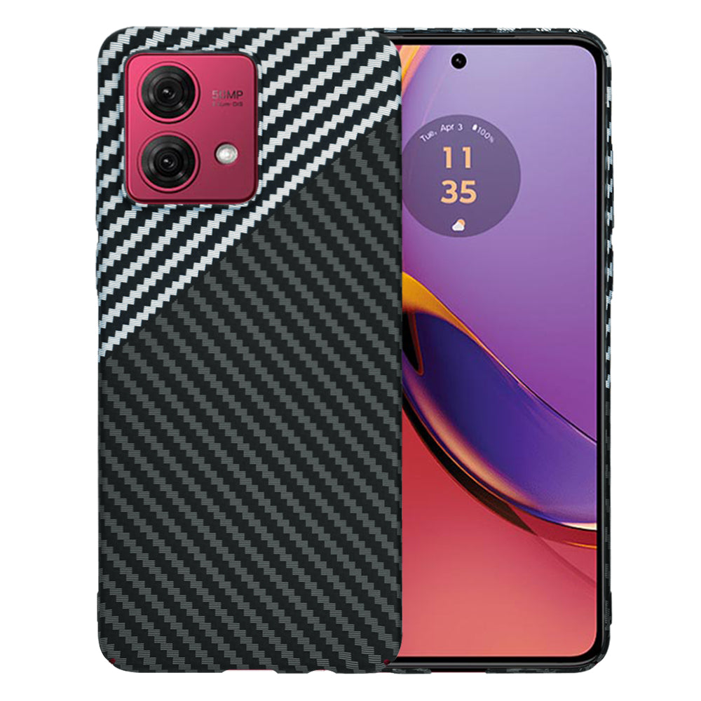 Etui na Motorola Moto G84, Techsuit, Carbonite FiberShell, Czarny Szary