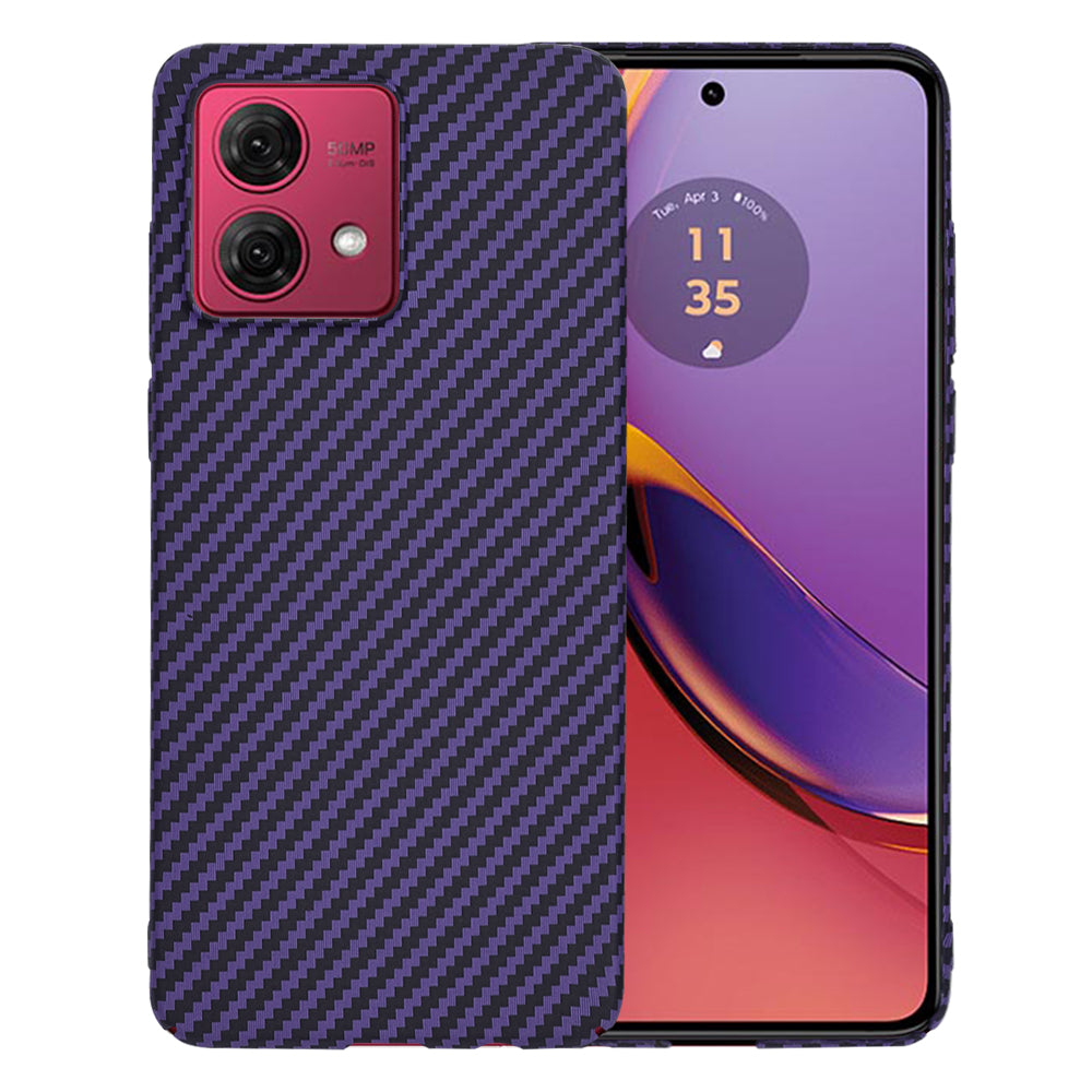 Etui na Motorola Moto G84, Techsuit, Carbonite FiberShell, Fioletowy