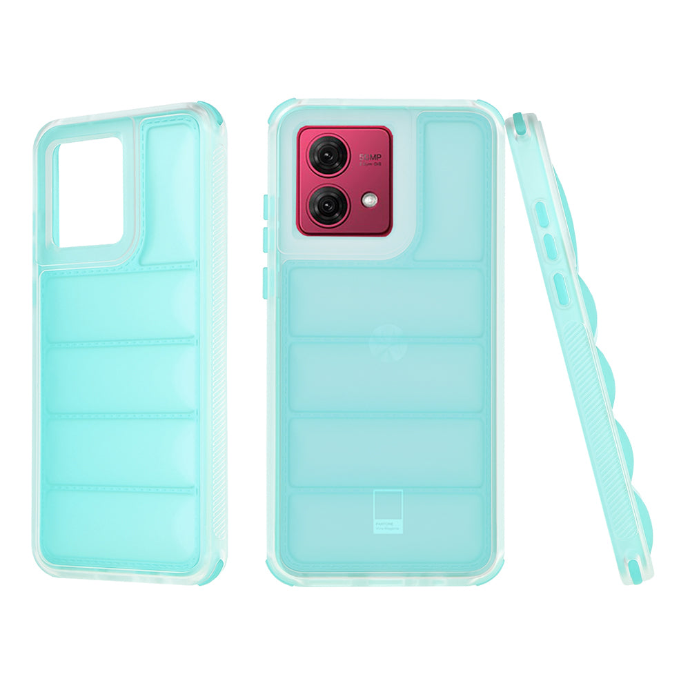 Etui na Motorola Moto G84, Techsuit, Wave Shield, Turkusowy