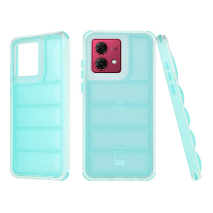 Etui na Motorola Moto G84, Techsuit, Wave Shield, Turkusowy