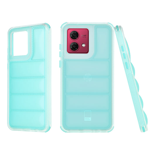 Etui na Motorola Moto G84, Techsuit, Wave Shield, Turkusowy
