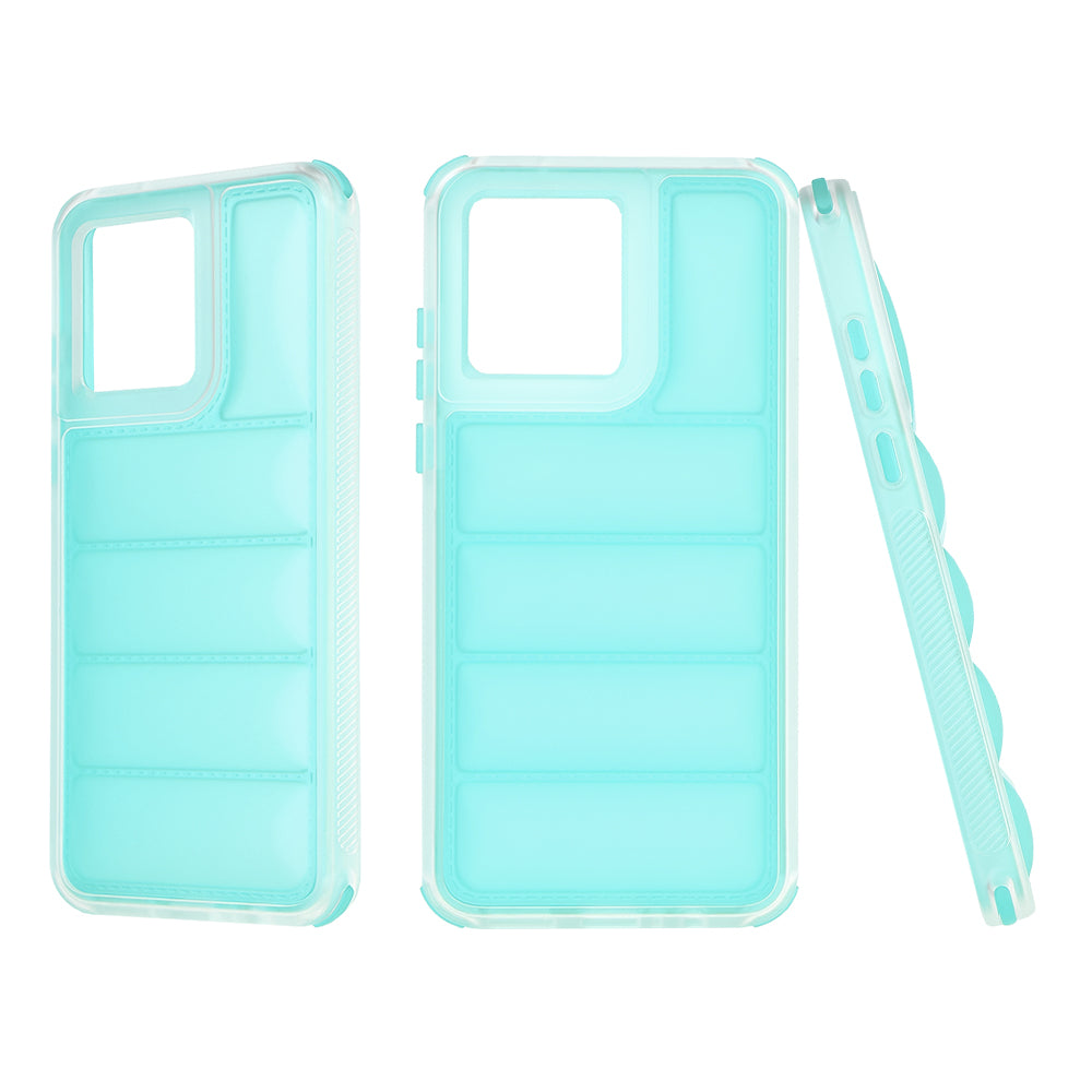 Etui na Motorola Moto G84, Techsuit, Wave Shield, Turkusowy