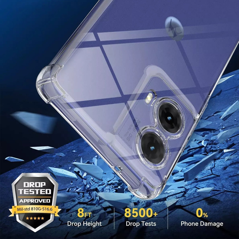 Case for Motorola Moto G85, Techsuit, Shockproof Clear, Transparent