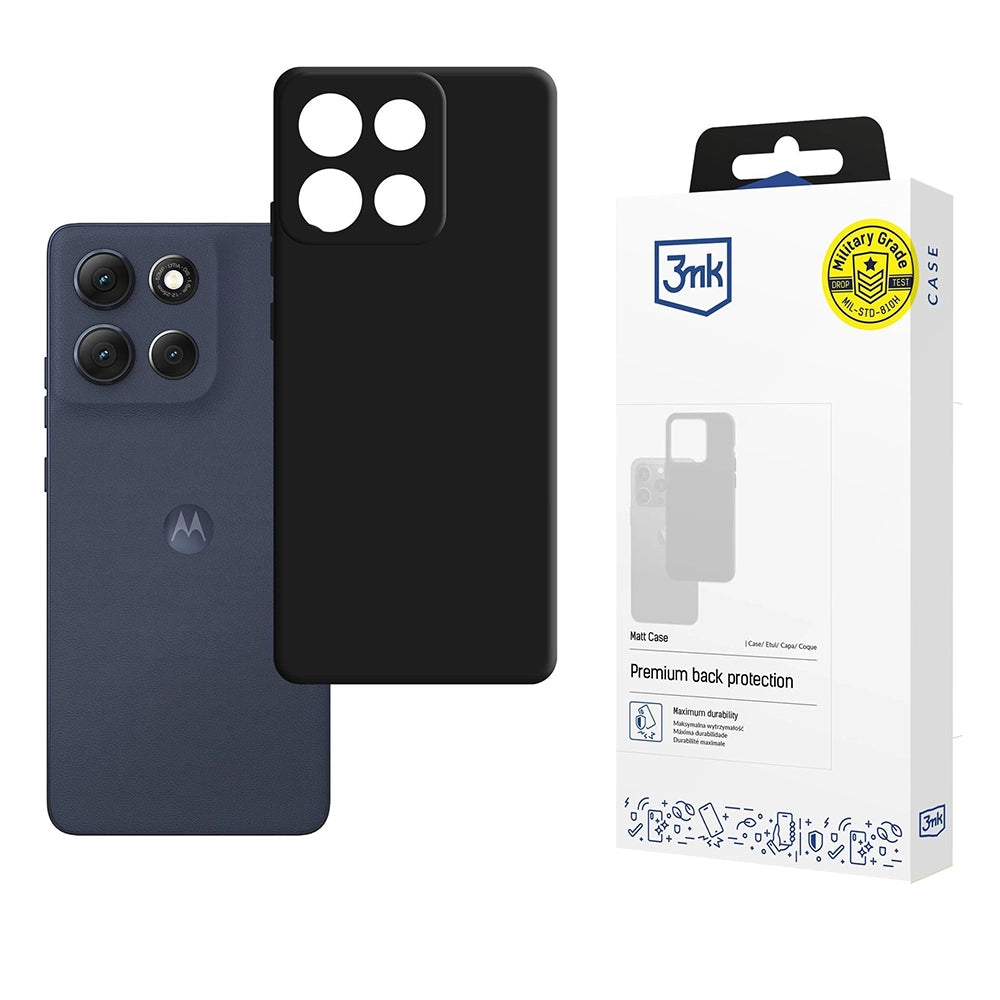 Etui do Motorola Moto G86, 3MK, Czarny Mat